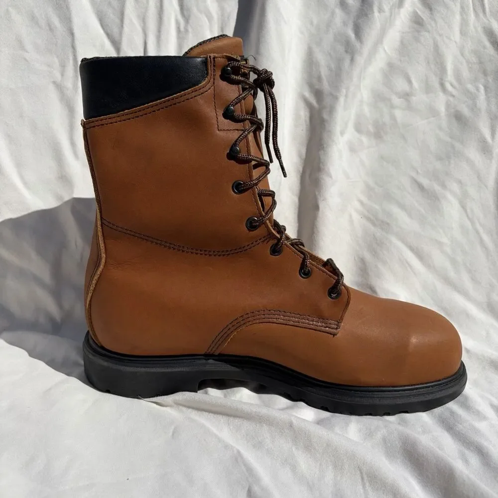 Red Wing 6015 GoreTex Waterproof Work Boots USA Made Sz 11D Brown Leather Safety